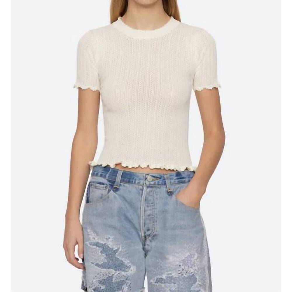 NEW SEA abbie top in cream